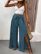 Tied Slit Wide Leg Pants