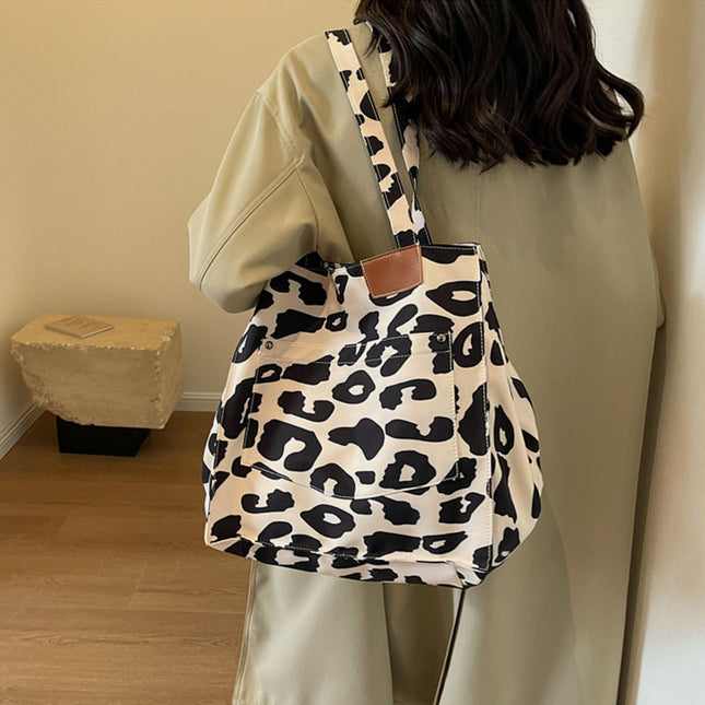 Animal Print Canvas Tote Bag