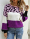 Color Block Round Neck Sweater