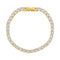 18K gold plated Stainless steel CZ tennis bracelet