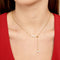 18K gold plated Stainless steel faux pearl necklace adjustable length