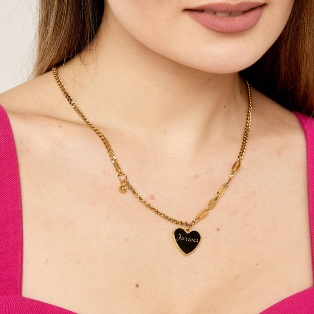 18K gold plated Stainless steel  Heart necklace