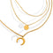 18K gold plated Stainless steel  Star and Moon necklace