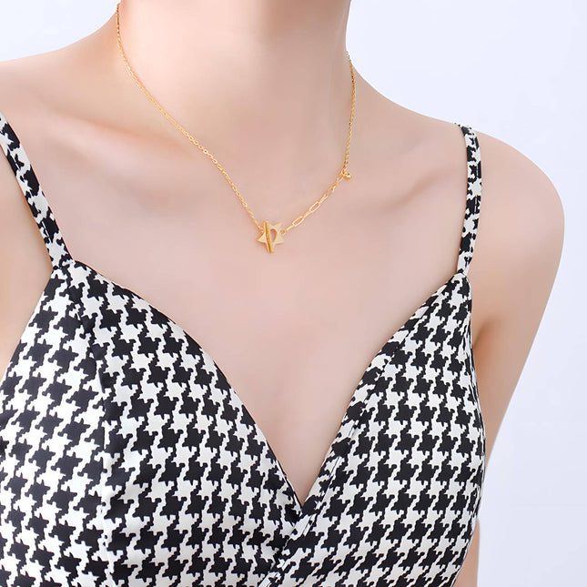 18K gold plated Stainless steel  Star necklace