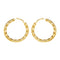 18K gold plated Stainless steel twisted large hoop earrings