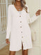 V-Neck Button Up Long Sleeve Cardigan